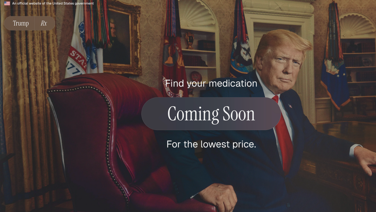 A screenshot of the TrumpRX website.