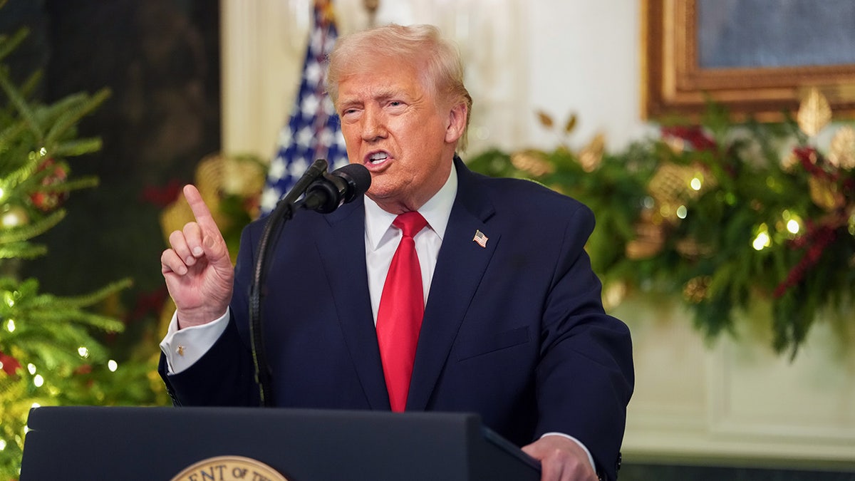 President Donald Trump during a prime-time address to the nation