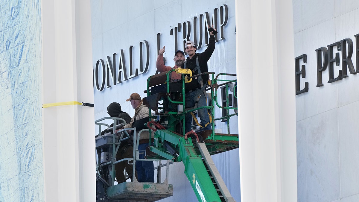 Construction on the Kennedy Center in Washington DC
