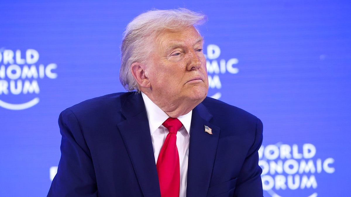 Trump speaking in Davos