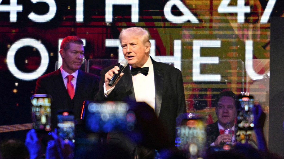 Trump speaks at a New Year's Eve party