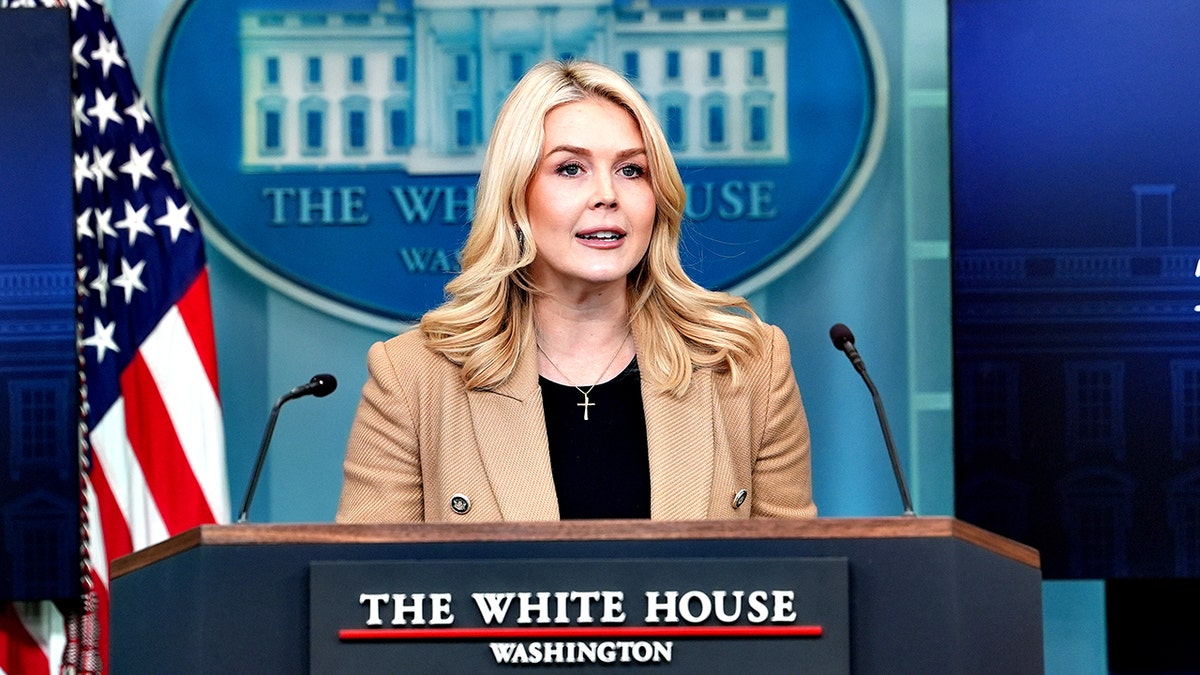 White House press secretary Karoline Leavitt