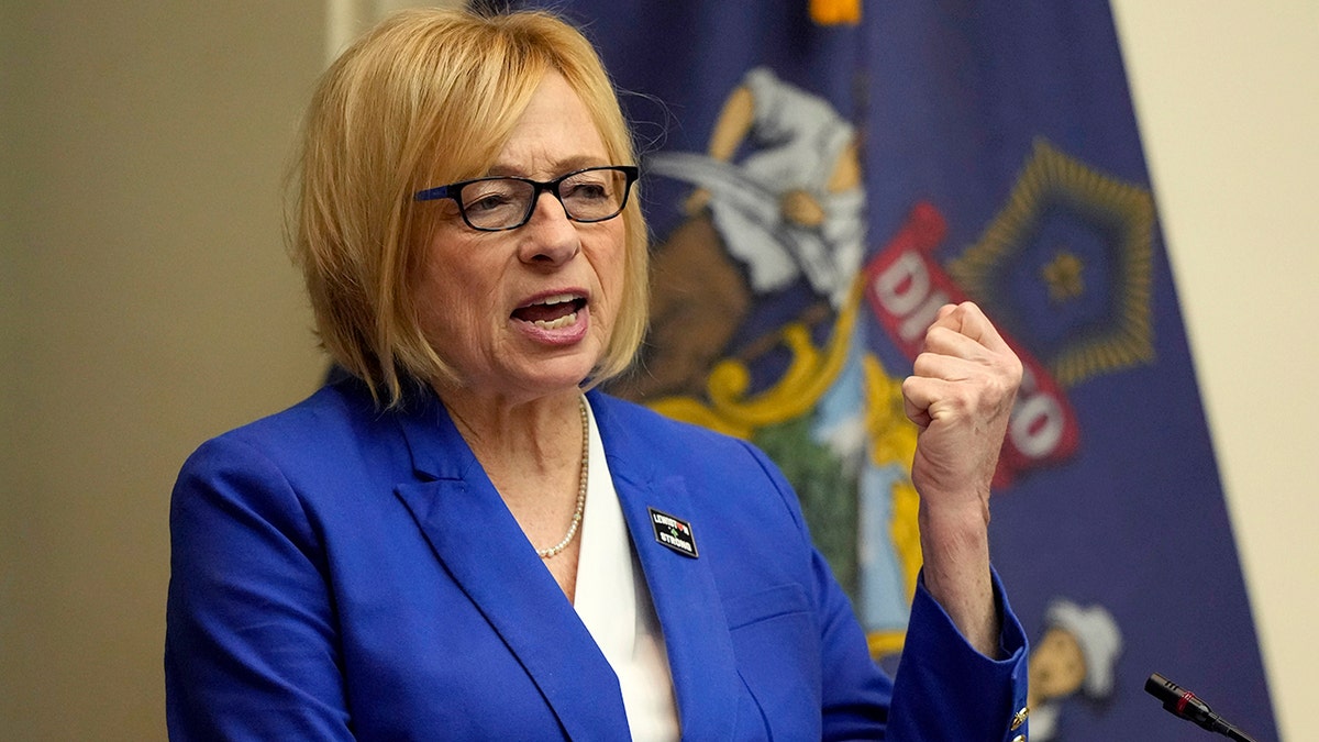 Maine Gov Janet Mills speaks during state of the state speech