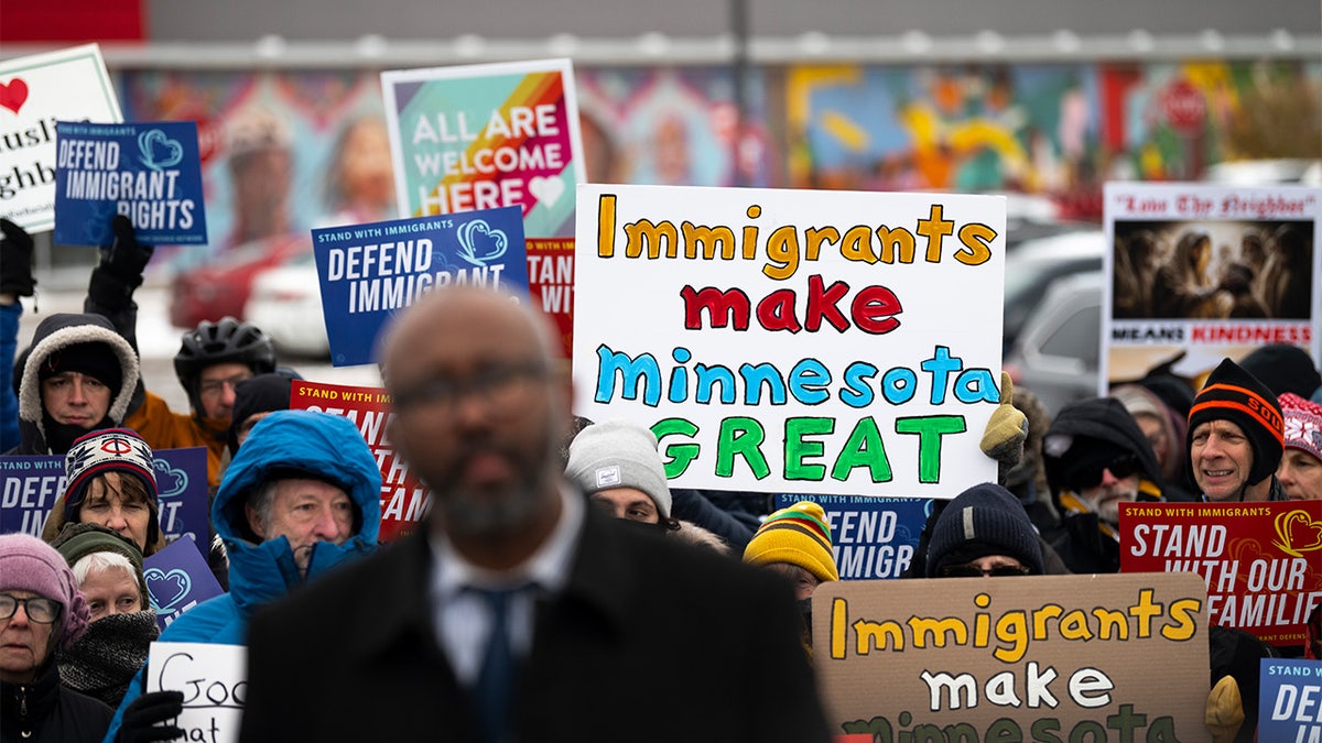 A pro-immigrant protest in Minnesota