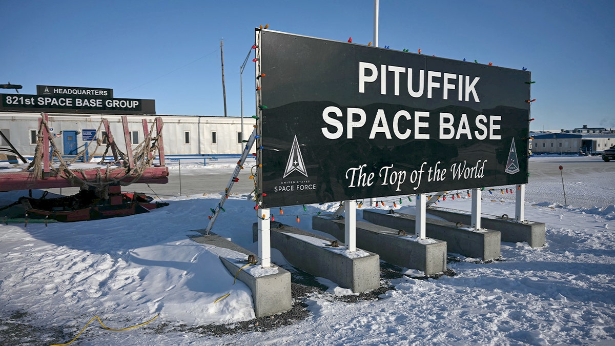 A sign reads "Pituffik Space Base"