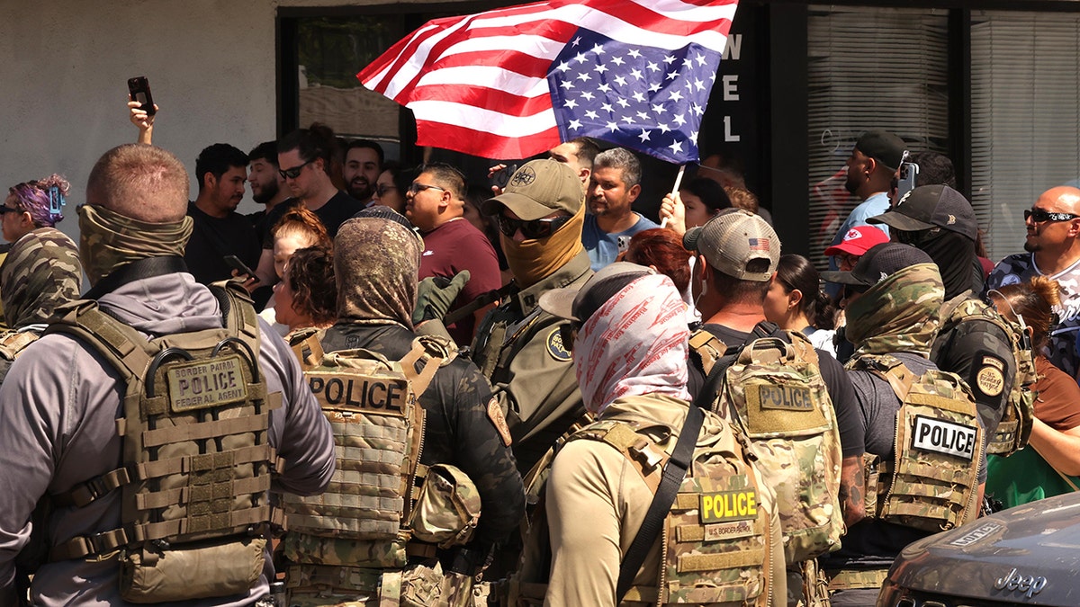 Protesters confront ICE agents during California immigration raid