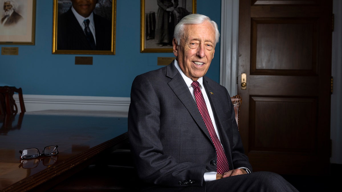 Steny Hoyer in the Majority Leader conference room