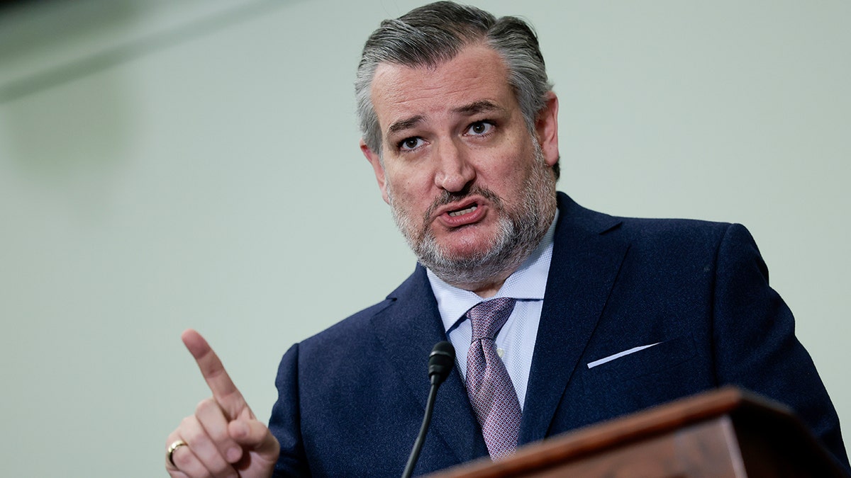 Ted Cruz speaks at podium