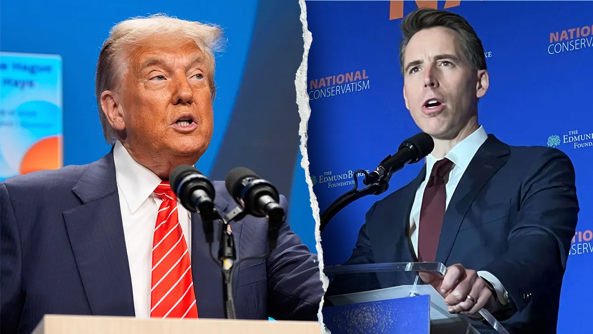 President Donald Trump and Sen. Josh Hawley, R-Mo., side by side