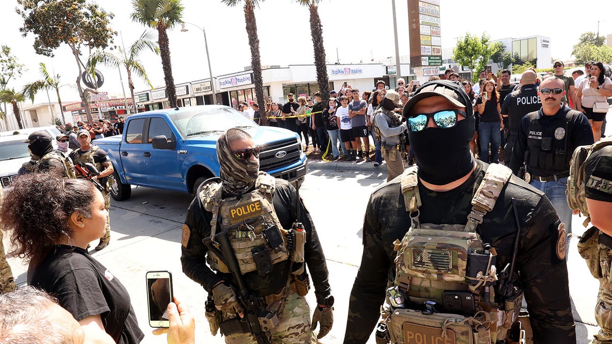 Masked ICE agents in California