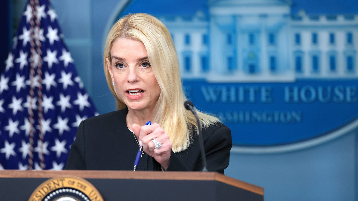 Attorney General Pam Bondi speaking 