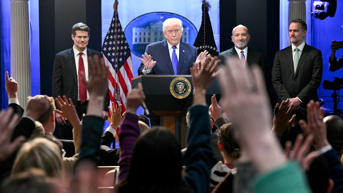 Trump at tariff press conference 