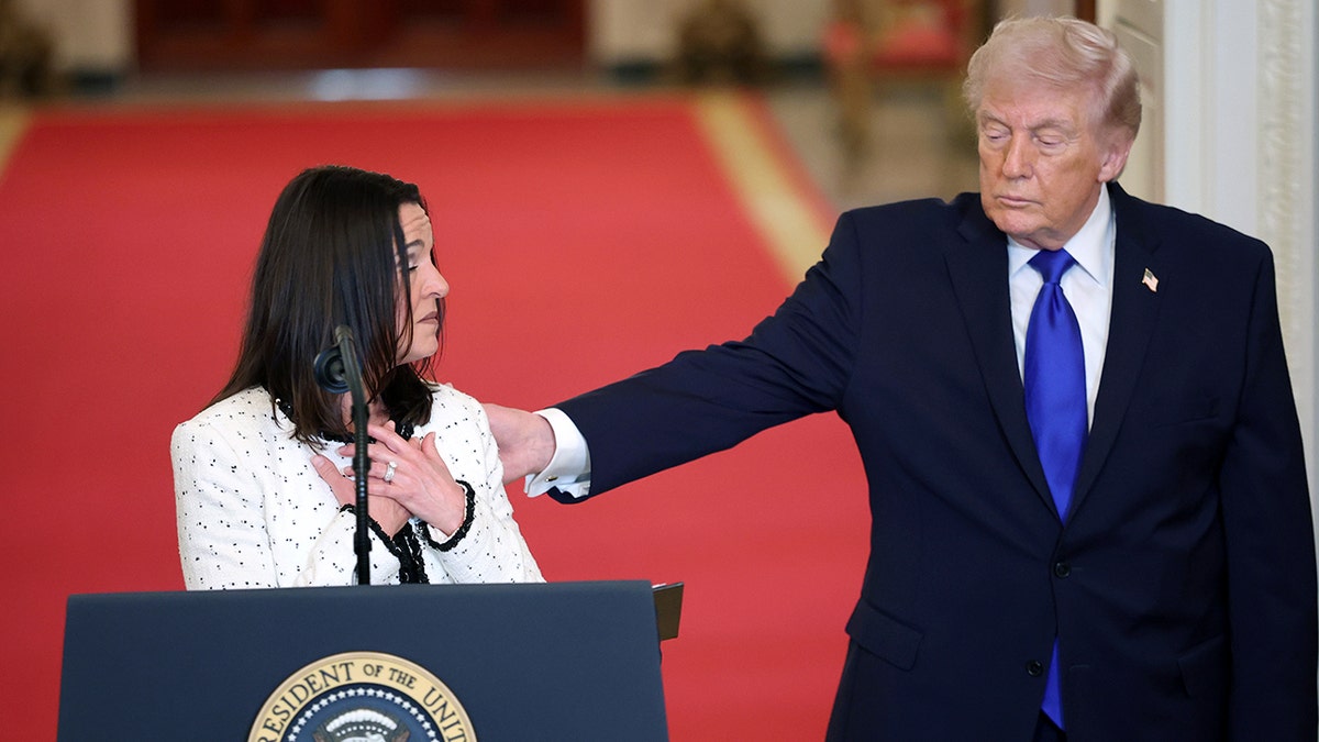 President Donald Trump and Allyson Phillips