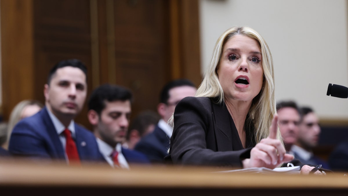 Attorney General Pam Bondi testifies before a House Judiciary Committee oversight hearing on Capitol Hill in Washington, Wednesday, Feb. 11, 2026, in Washington, D.C.