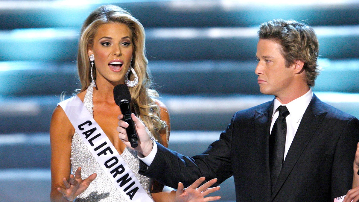 Carrie Prejean during pageant 