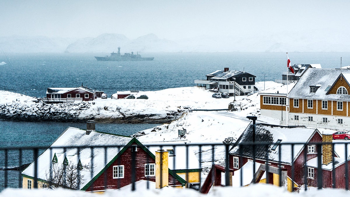 Greenland and military ship