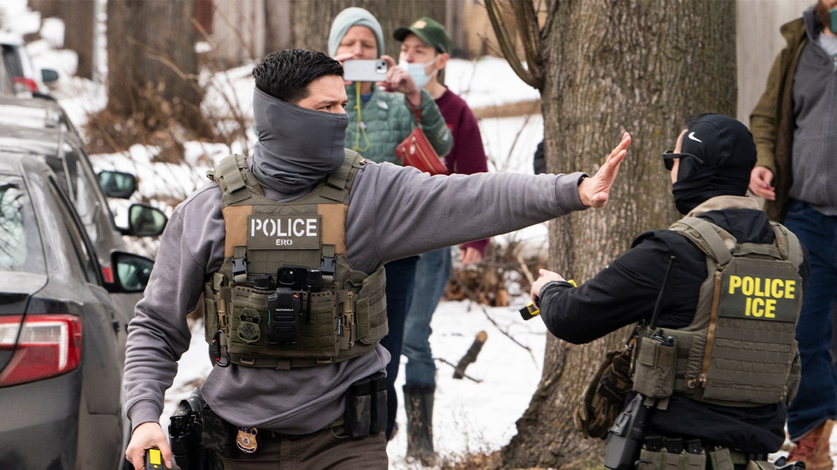 ICE agents and agitators