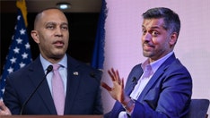 Jeffries clashes with left-wing podcast host over demand to lead push to 'abolish ICE'