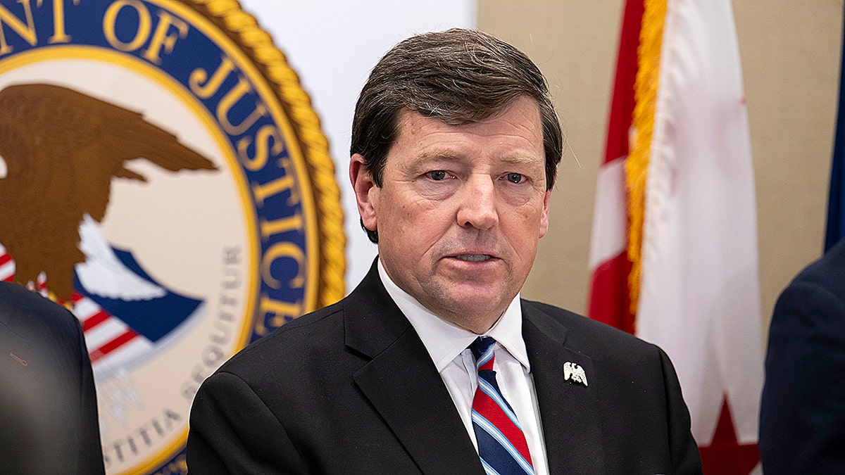 Ed Martin speaking at a press conference. 