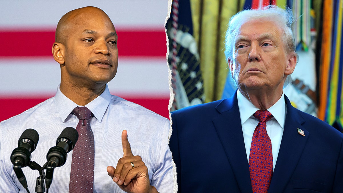 Gov. Wes Moore and President Donald Trump split