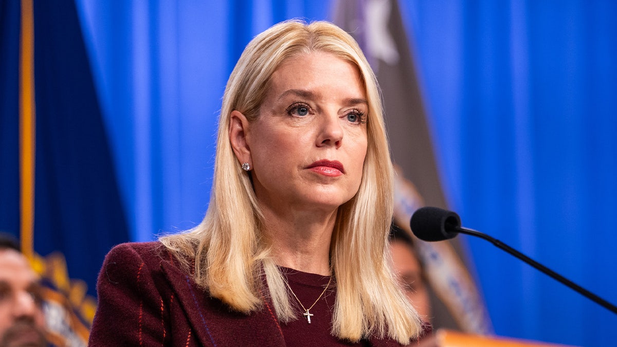 AG Pam Bondi speaks during a press conference