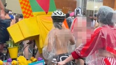 Bare-bottomed bikers roll through rain to shout at feds in blue city's latest anti-ICE stunt