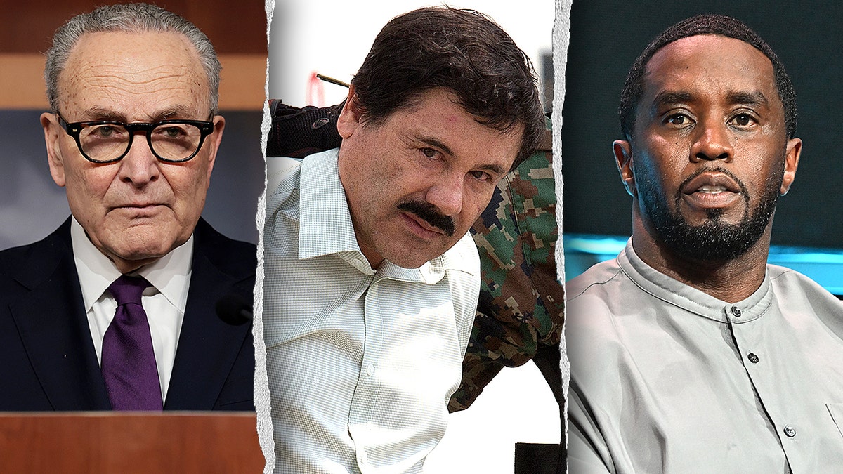 Schumer, El Chapo and Diddy split image