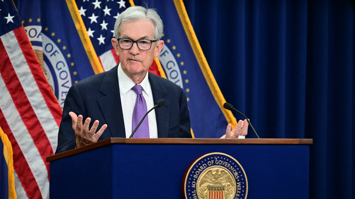U.S. Federal Reserve Chair Jerome Powell speaks at the completion of the FOMC meeting at the Federal Reserve