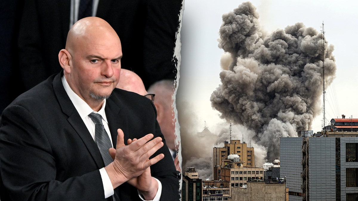 Sen. John Fetterman speaking at an event