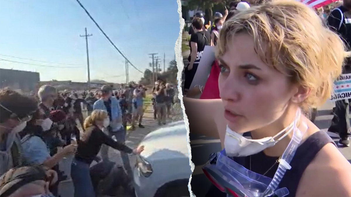 Kat Abughazaleh at ICE protest