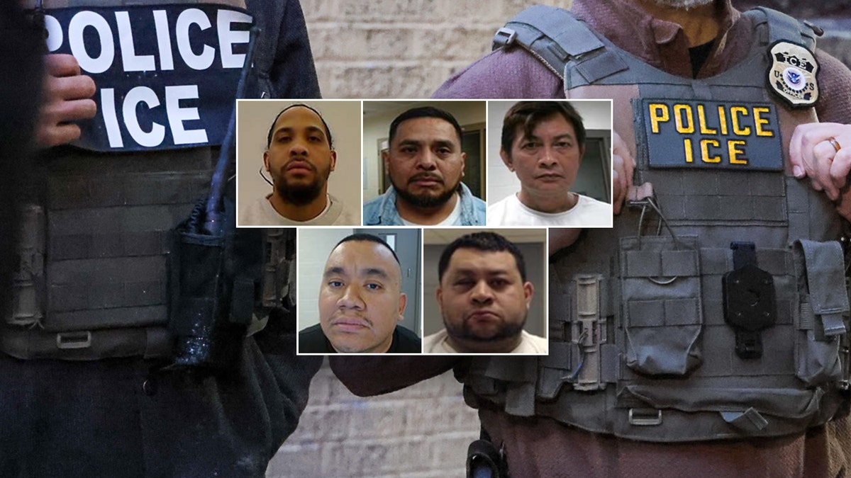 Mugshots of Gasper Florentino, Juan Leonardo Alvarado-Gonzalez, Yancarlos Marte-Morel, Rudy Euceda, and Minh Tai Son Tran