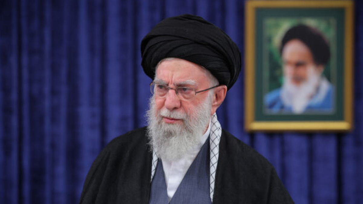 Iran’s Supreme Leader Ali Khamenei appears on Iranian state television.