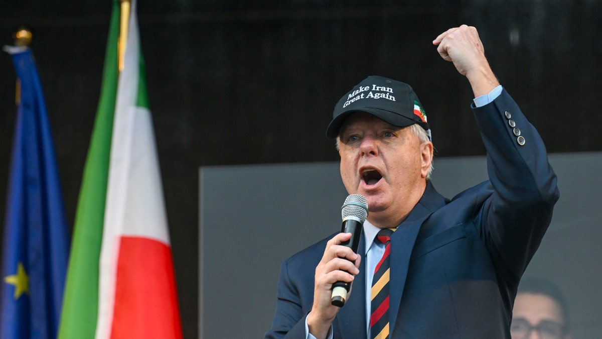 Lindsey graham iran protest in munich