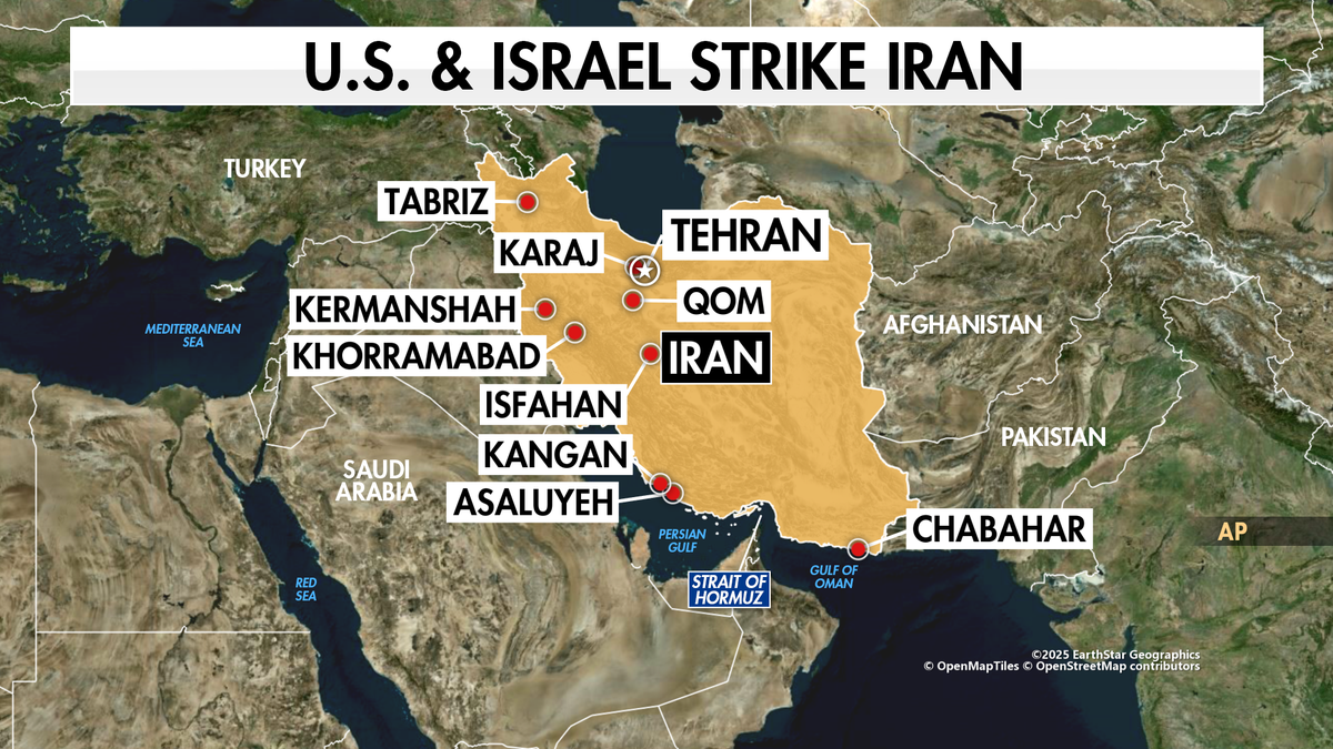 Map of strikes