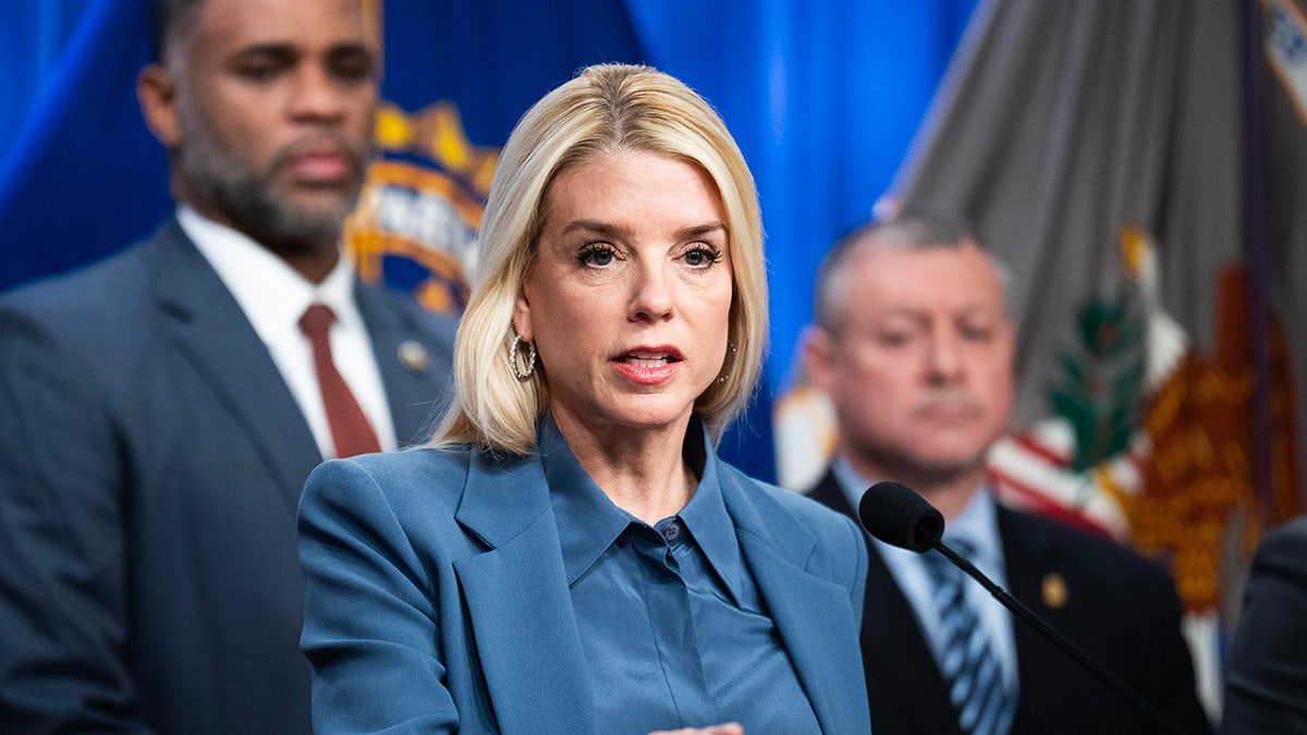 Pam Bondi during a press conference