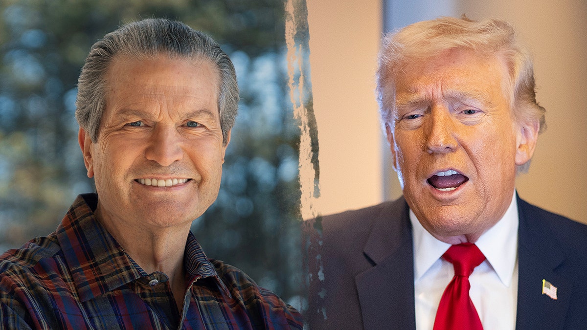 Republican candidate for Georgia Governor Rick Jackson next to President Donald Trump