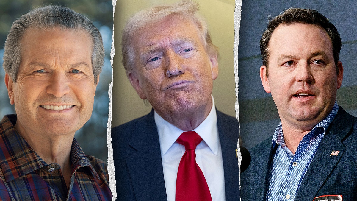 President Donald Trump sandwiched between GOP frontrunner candidates for governor