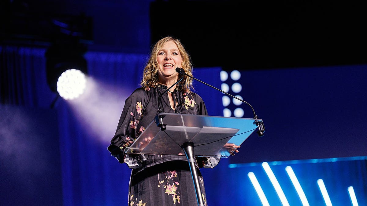 Bunni Pounds speaking at the National Religious Broadcasters Association