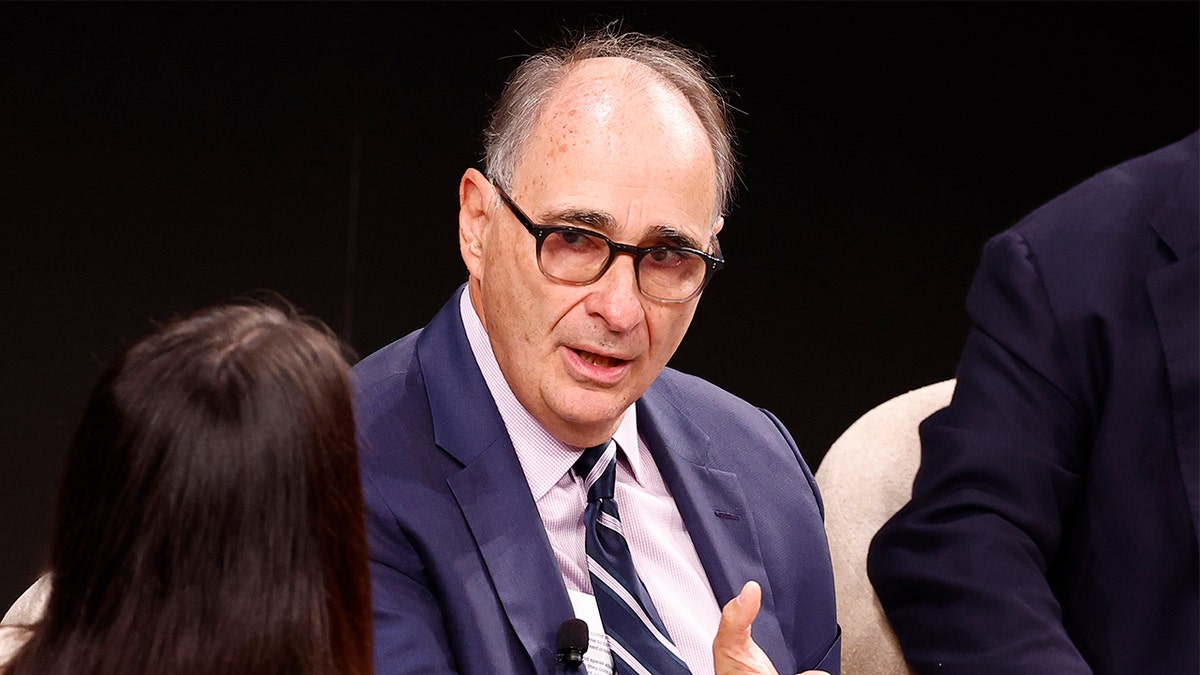 David Axelrod speaking on stage during the Election 2024 panel in Washington D.C.