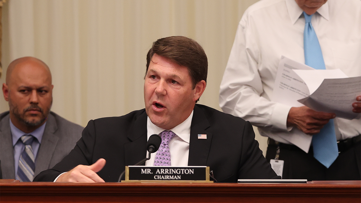 Rep. Jodey Arrington speaking during a House Budget Committee meeting at the US Capitol