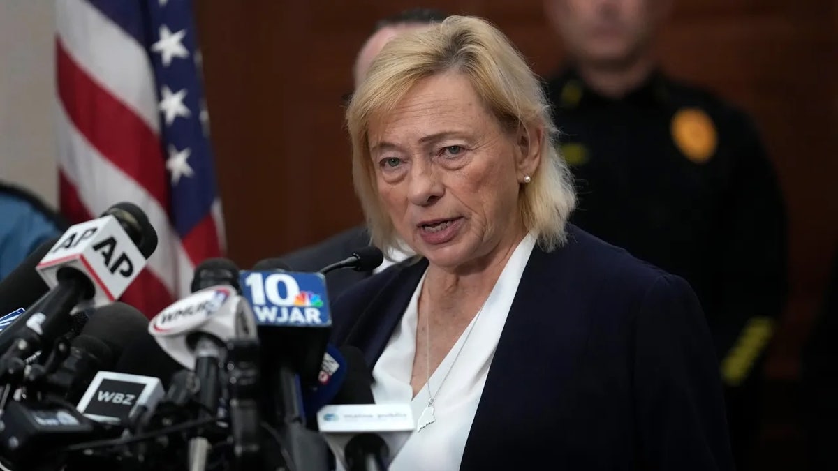 Maine Gov. Janet Mills speaking during an interview