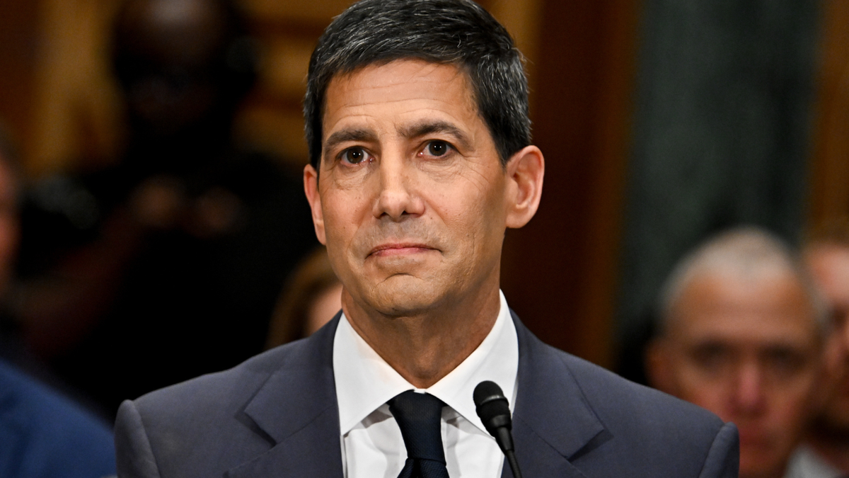 Kevin Warsh is seen during his confirmation hearing to lead the Federal Reserve.