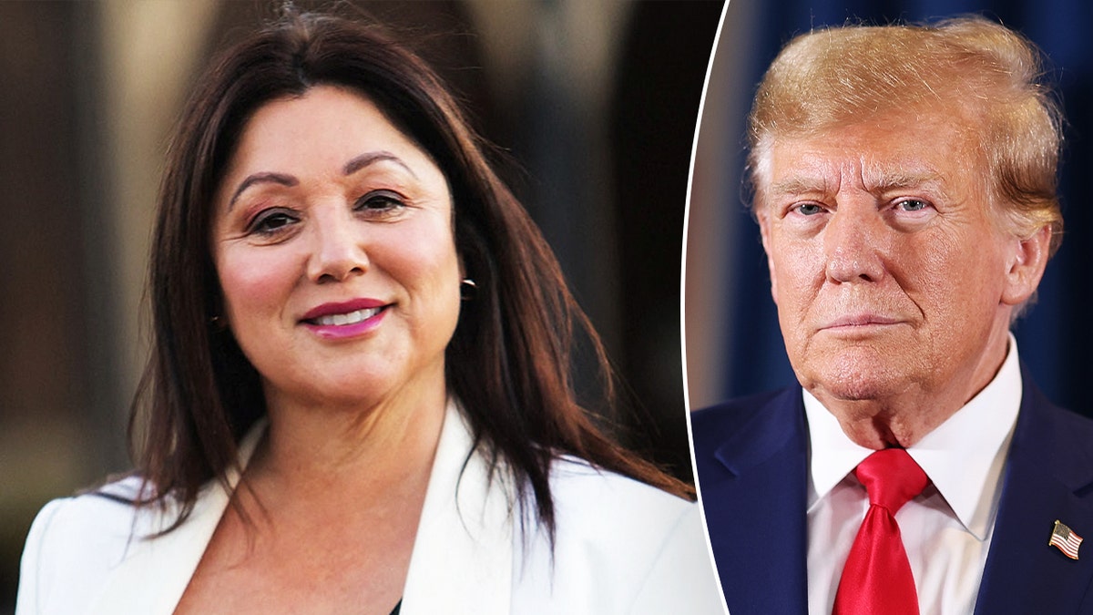 President Donald Trump (right) and Lori Chavez-DeRemer (left).
