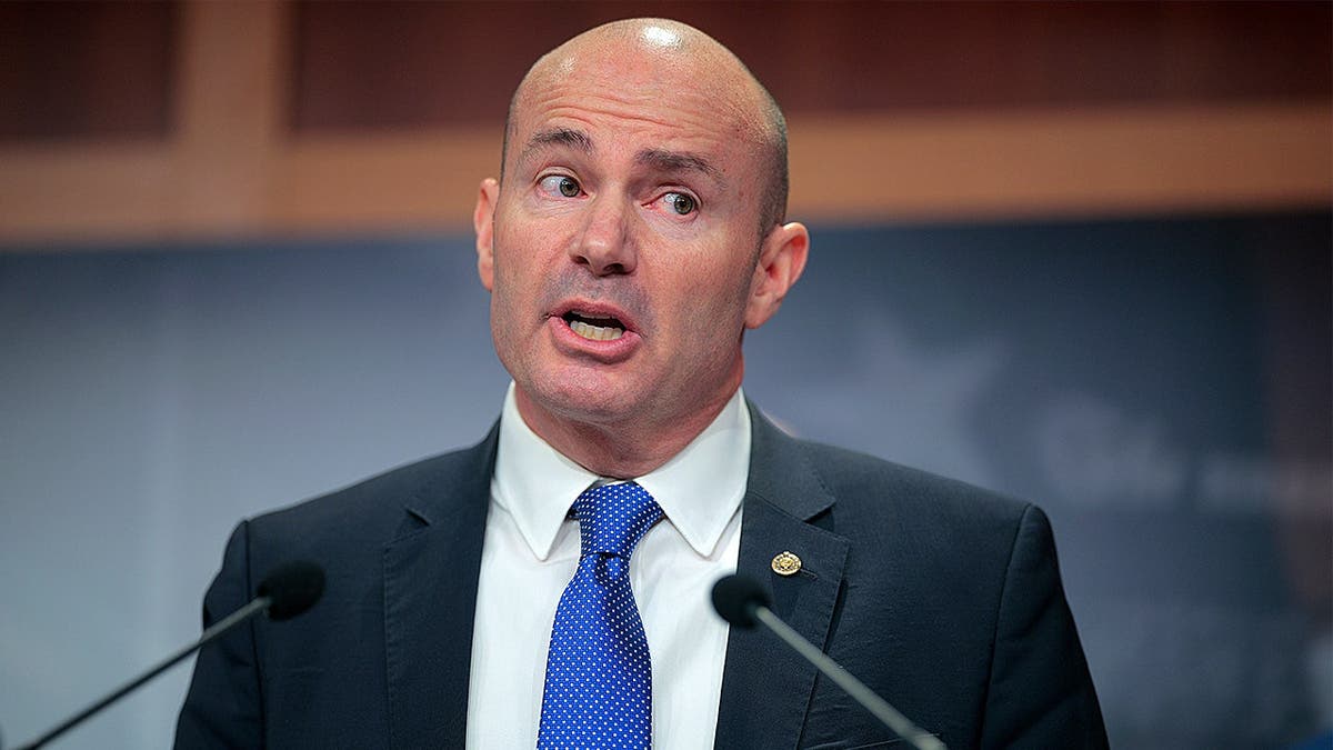 Sen. Mike Lee speaks at Capitol press conference on election legislation