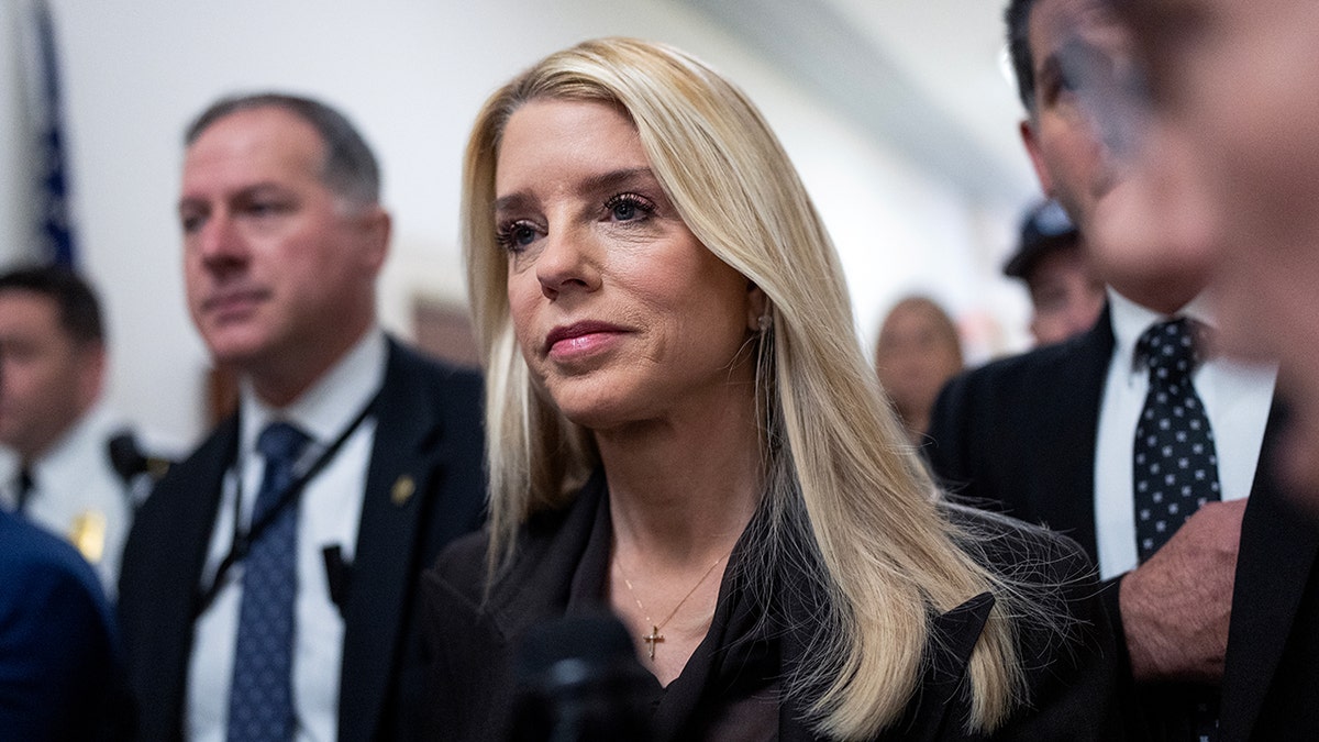 AG Pam Bondi arriving to the House Judiciary Committee hearing.