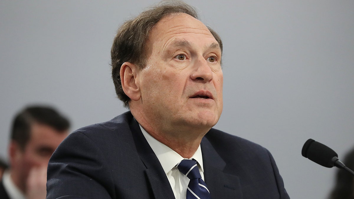 U.S. Supreme Court Associate Justice Samuel Alito testifying during a House Appropriations Committee hearing in Washington, D.C.