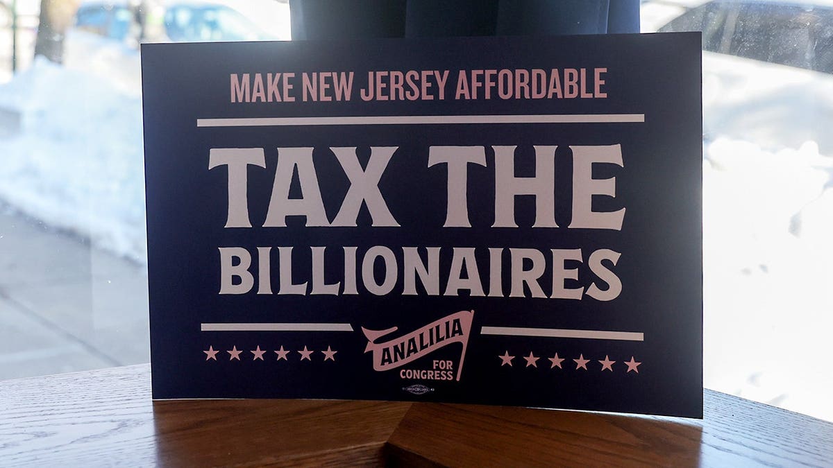 "TAX THE BILLIONAIRES" campaign sign for Analilia Mejia