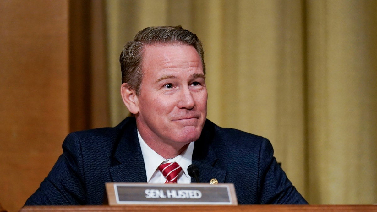 Sen. Jon Husted speaking during a Senate committee hearing in Washington, D.C.