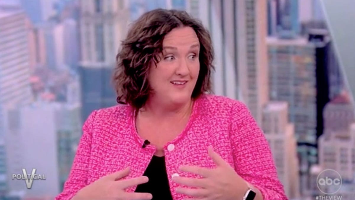 Rep. Katie Porter speaking during an interview on The View.