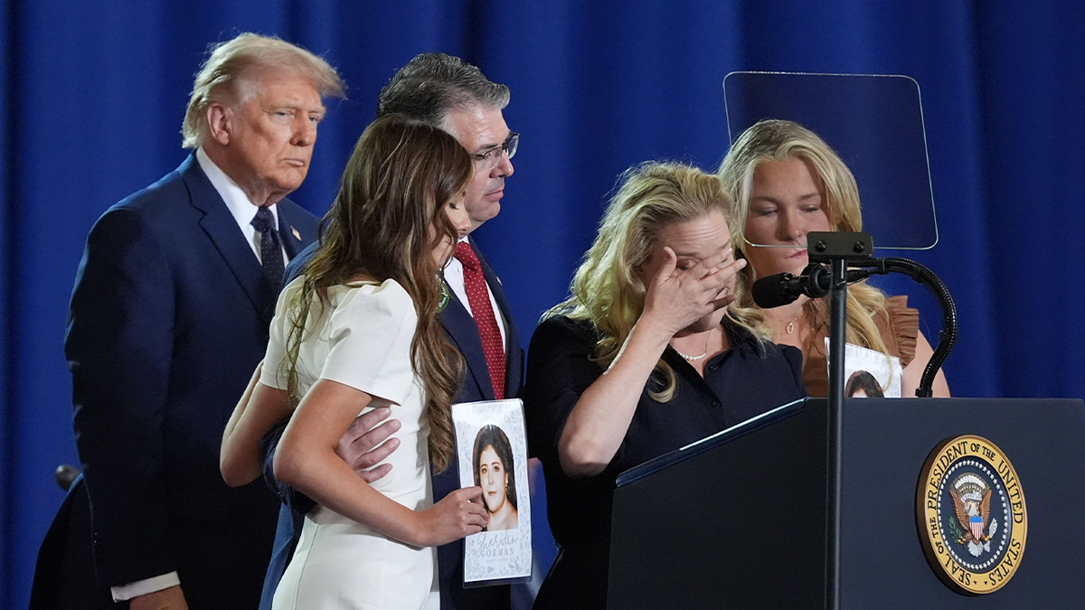 The Gorman family at a Trump rally.